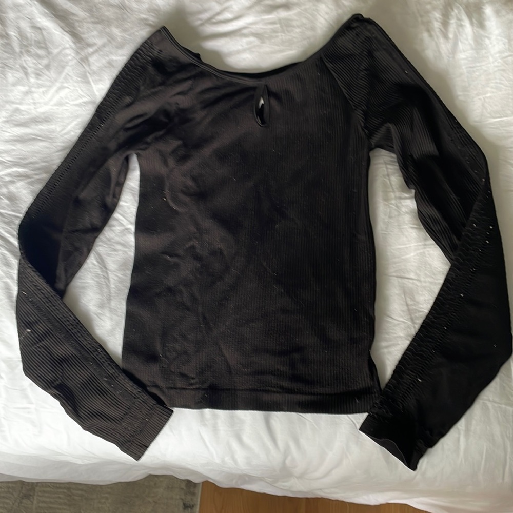 Long sleeve black shirt, size medium, Hollister